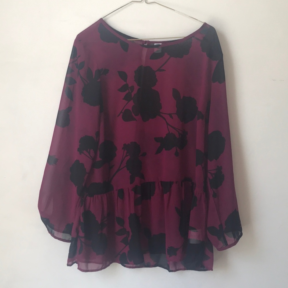 Peplum blouse (size L Tall)